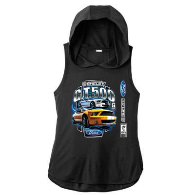 Official Shelby Ford GT500 Ladies PosiCharge Tri-Blend Wicking Draft Hoodie Tank