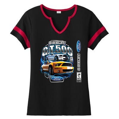 Official Shelby Ford GT500 Ladies Halftime Notch Neck Tee