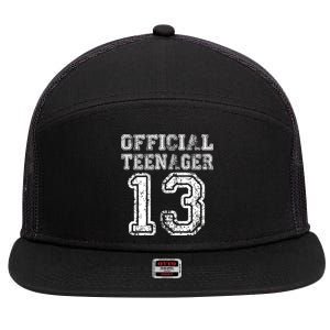 Official Teenager 13th Birthday 7 Panel Mesh Trucker Snapback Hat