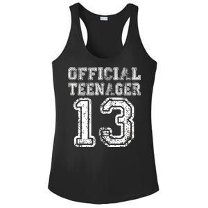 Official Teenager 13th Birthday Ladies PosiCharge Competitor Racerback Tank