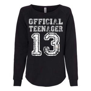 Official Teenager 13th Birthday Womens California Wash Sweatshirt