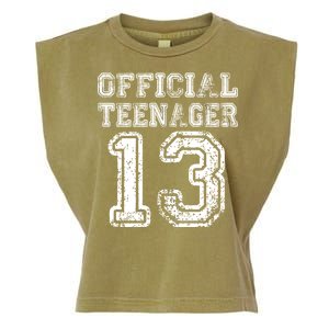 Official Teenager 13th Birthday Garment-Dyed Women's Muscle Tee