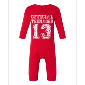 Official Teenager 13th Birthday Infant Fleece One Piece