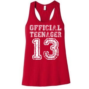 Official Teenager 13th Birthday Women's Racerback Tank