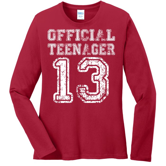 Official Teenager 13th Birthday Ladies Long Sleeve Shirt