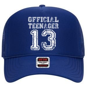 Official Teenager 13th Birthday High Crown Mesh Back Trucker Hat