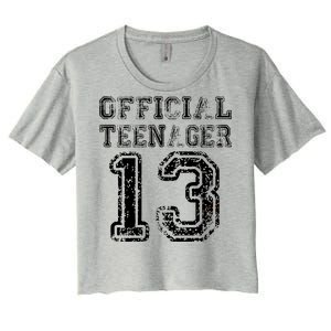 Official Teenager 13th Birthday Women's Crop Top Tee