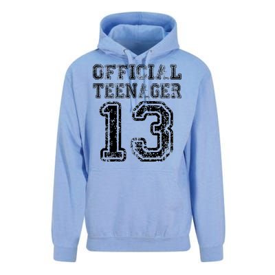 Official Teenager 13th Birthday Unisex Surf Hoodie