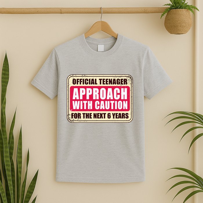 Official Teenager Approach With Caution T-Shirt