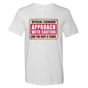 Official Teenager Approach With Caution V-Neck T-Shirt