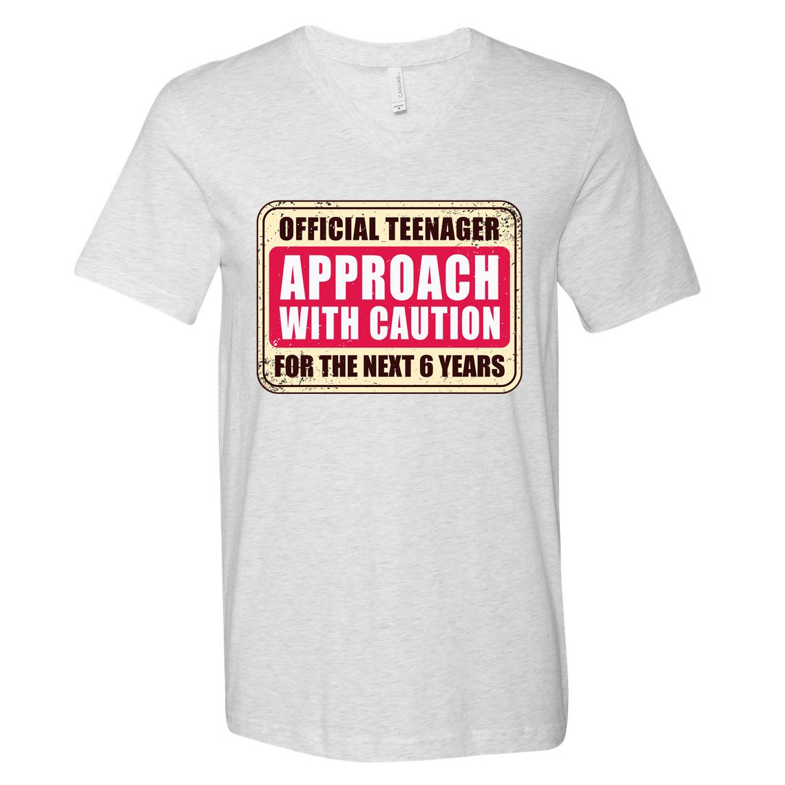 Official Teenager Approach With Caution V-Neck T-Shirt