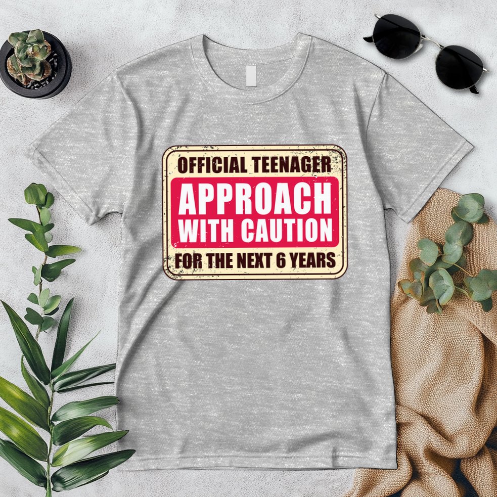 Official Teenager Approach With Caution Premium T-Shirt