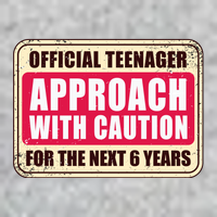 Official Teenager Approach With Caution Premium T-Shirt