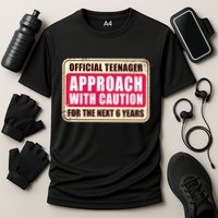 Official Teenager Approach With Caution Cooling Performance Crew T-Shirt
