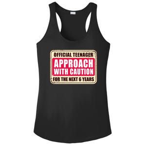 Official Teenager Approach With Caution Ladies PosiCharge Competitor Racerback Tank