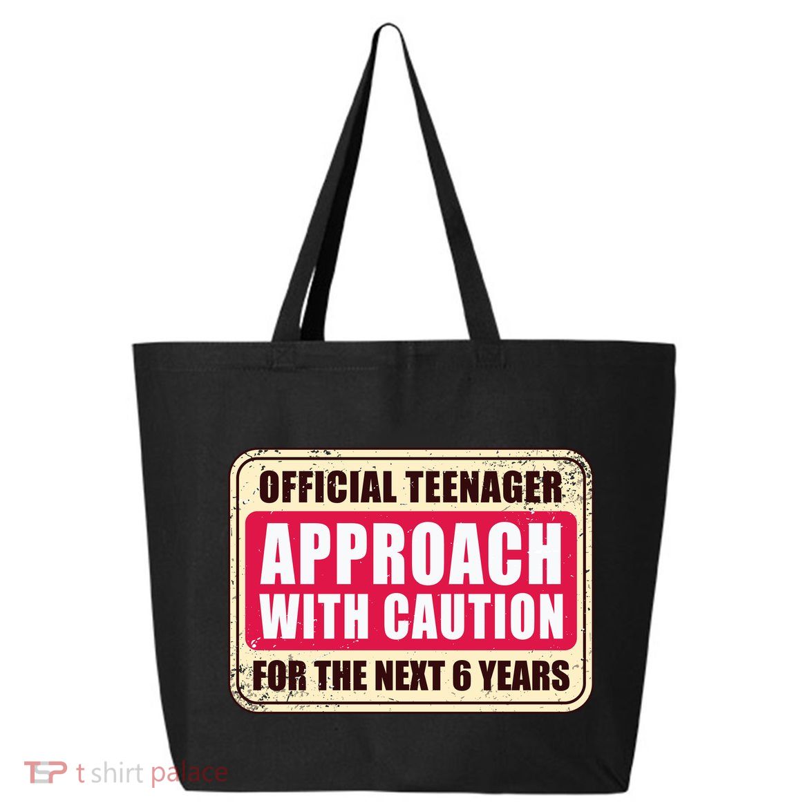 Official Teenager Approach With Caution 25L Jumbo Tote