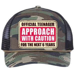 Official Teenager Approach With Caution Retro Rope Trucker Hat Cap