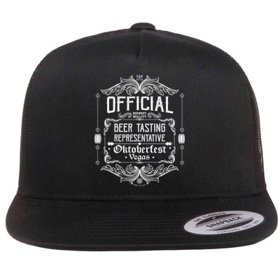 Official Vegas Oktoberfest Beer Tasting Representative Flat Bill Trucker Hat