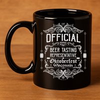 Official Wisconsin Oktoberfest Beer Tasting Representative 11oz C Handle Ceramic Mug