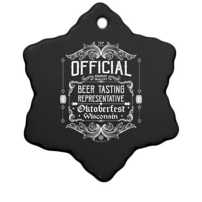 Official Wisconsin Oktoberfest Beer Tasting Representative Ceramic Star Ornament