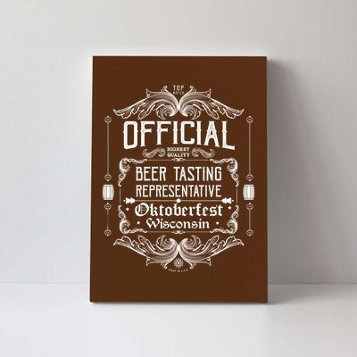 Official Wisconsin Oktoberfest Beer Tasting Representative Canvas