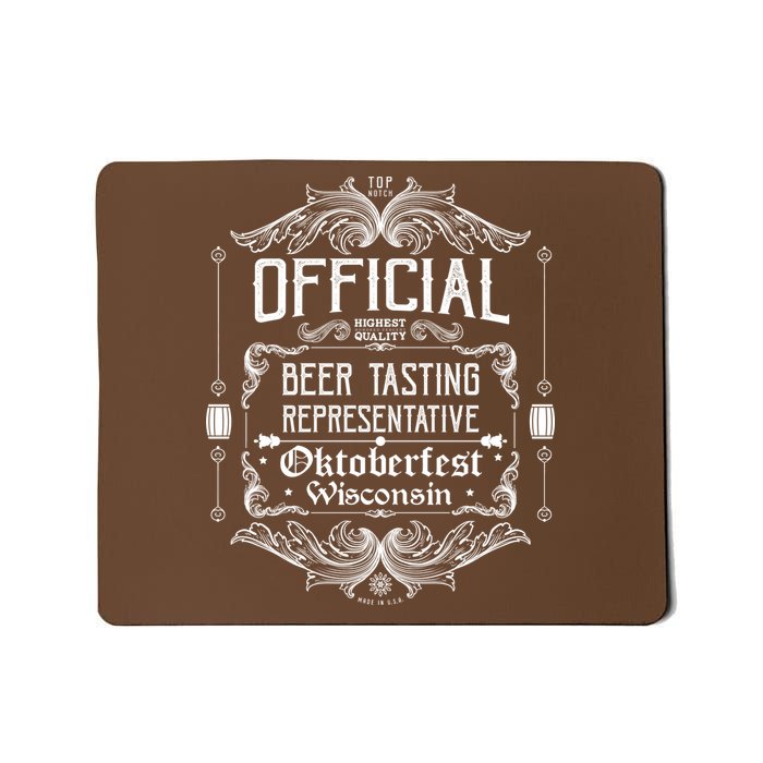 Official Wisconsin Oktoberfest Beer Tasting Representative Mousepad