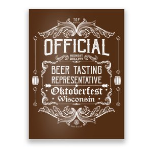 Official Wisconsin Oktoberfest Beer Tasting Representative Poster