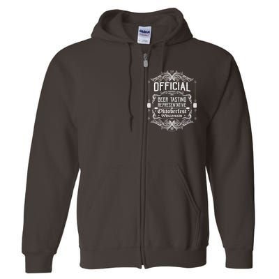 Official Wisconsin Oktoberfest Beer Tasting Representative Full Zip Hoodie