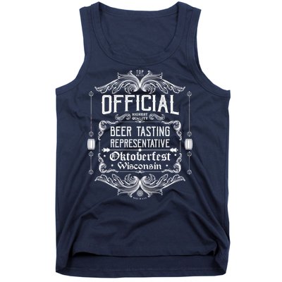 Official Wisconsin Oktoberfest Beer Tasting Representative Tank Top