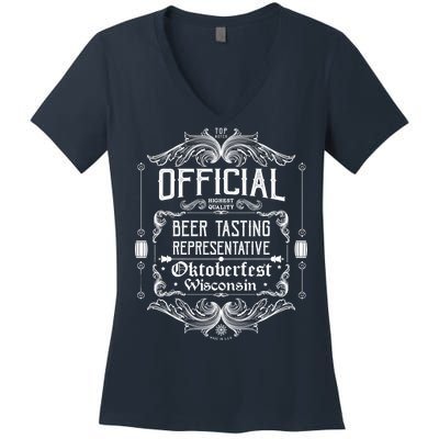 Official Wisconsin Oktoberfest Beer Tasting Representative Women's V-Neck T-Shirt