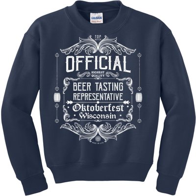 Official Wisconsin Oktoberfest Beer Tasting Representative Kids Sweatshirt