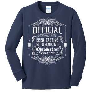 Official Wisconsin Oktoberfest Beer Tasting Representative Kids Long Sleeve Shirt