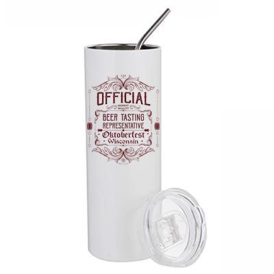 Official Wisconsin Oktoberfest Beer Tasting Representative Stainless Steel Tumbler