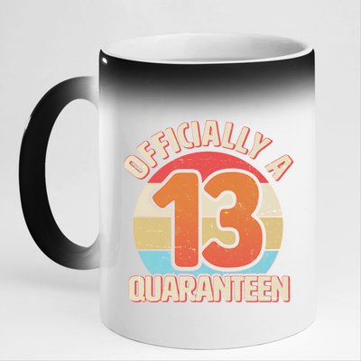 Officially A Quaranteen 13th Birthday 11oz Black Color Changing Mug