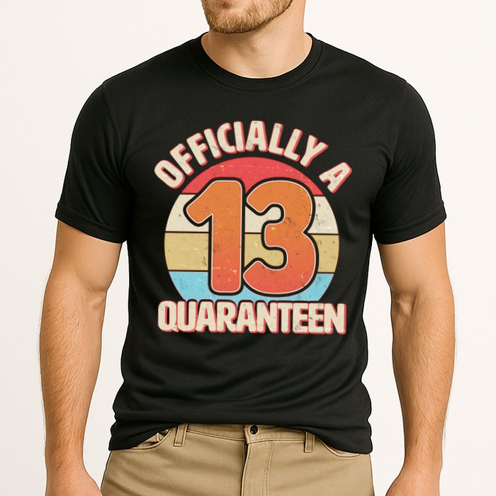 Officially A Quaranteen 13th Birthday Cooling Performance Crew T-Shirt