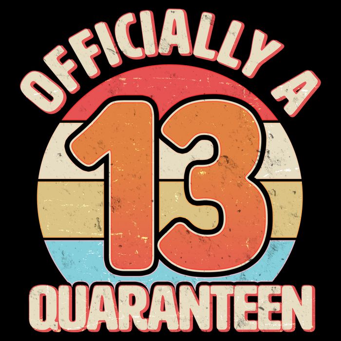Officially A Quaranteen 13th Birthday Cooling Performance Crew T-Shirt