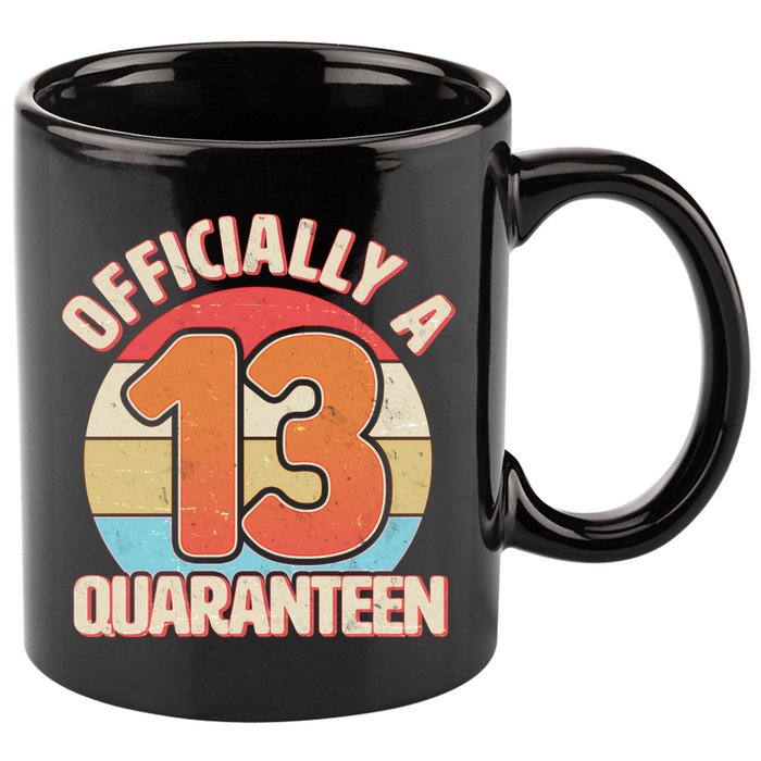 Officially A Quaranteen 13th Birthday 11oz C Handle Ceramic Mug