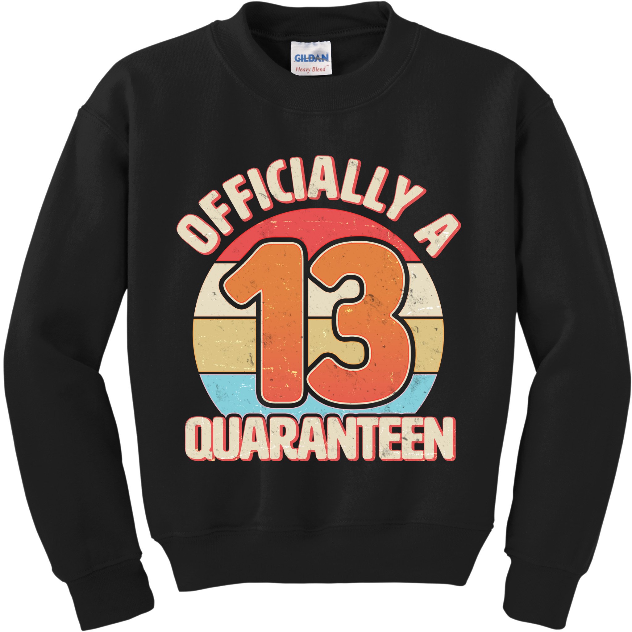Officially A Quaranteen 13th Birthday Kids Sweatshirt