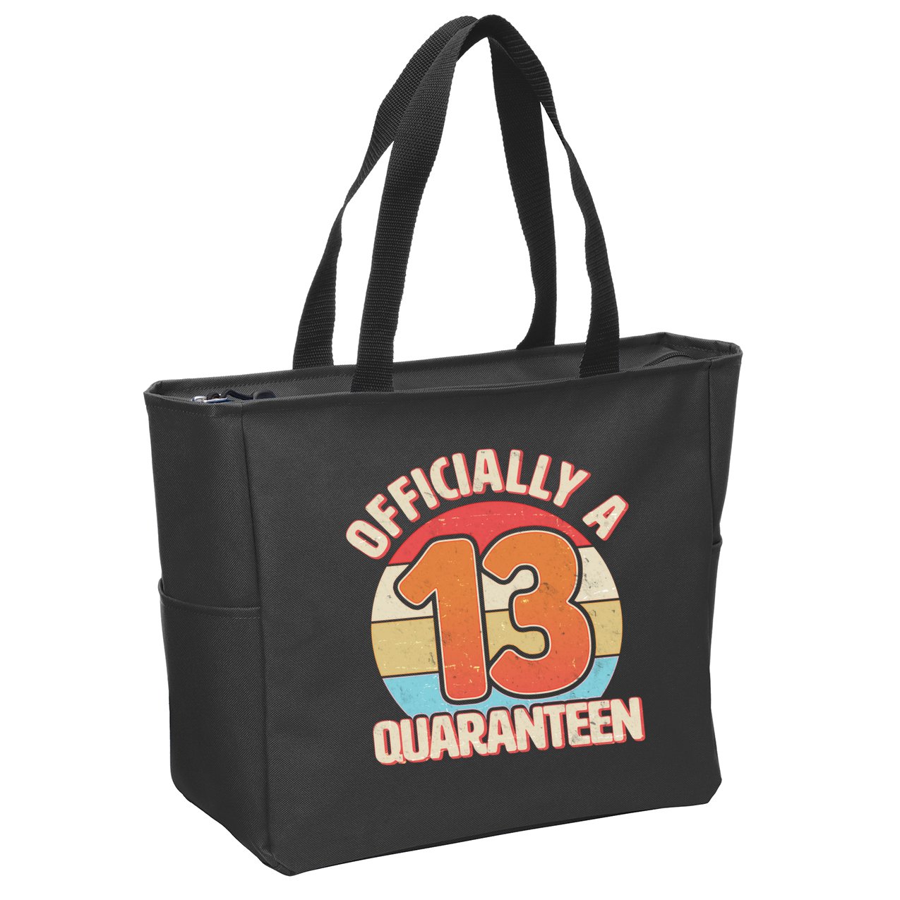 Officially A Quaranteen 13th Birthday Zip Tote Bag