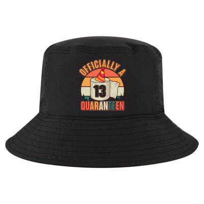 Officially A Quaranteen 13th Birthday Retro Cool Comfort Performance Bucket Hat