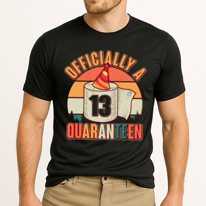 Officially A Quaranteen 13th Birthday Retro Cooling Performance Crew T-Shirt