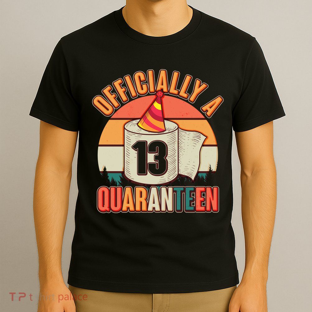 Officially A Quaranteen 13th Birthday Retro T-Shirt
