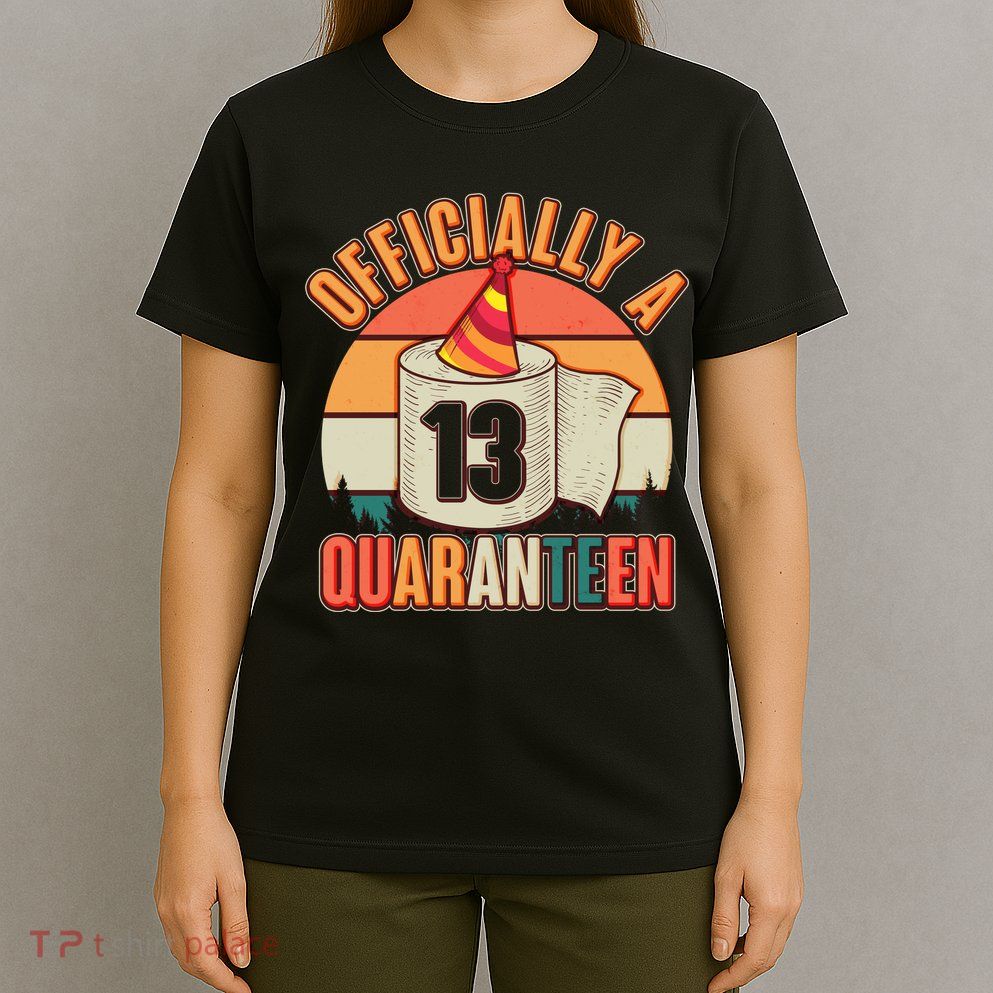 Officially A Quaranteen 13th Birthday Retro T-Shirt