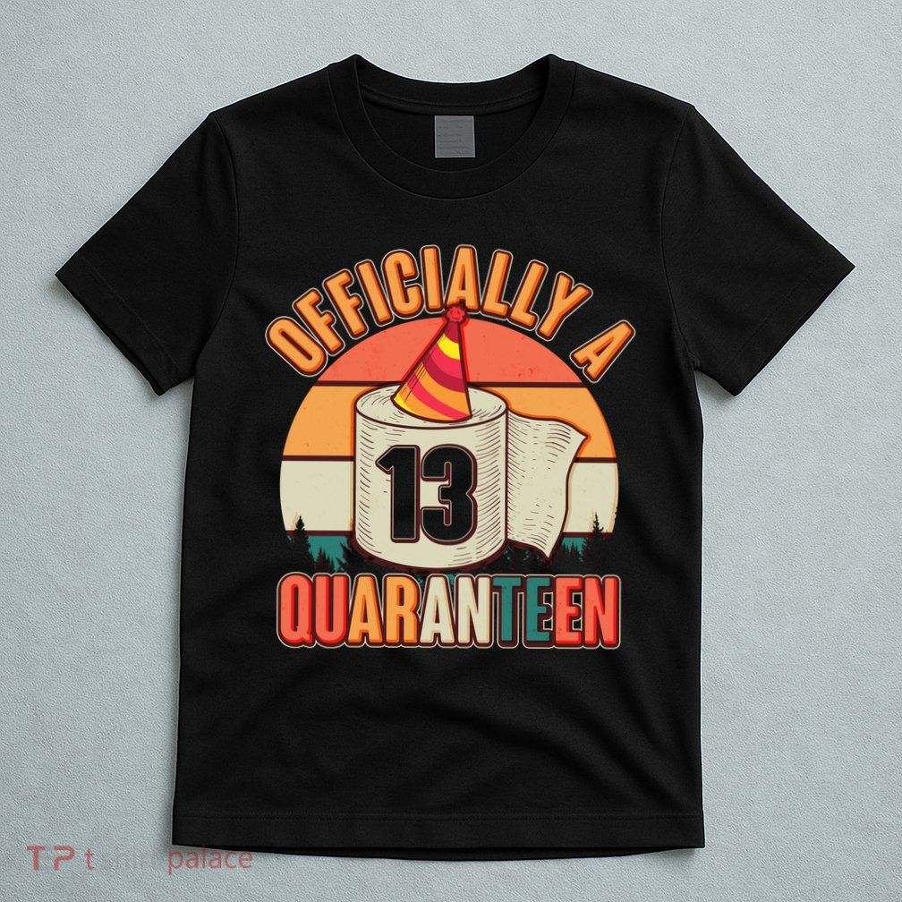 Officially A Quaranteen 13th Birthday Retro T-Shirt