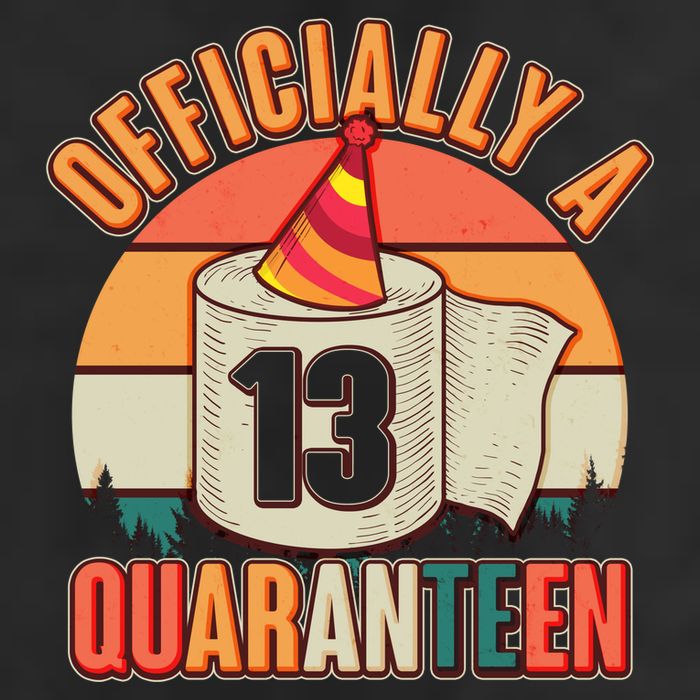 Officially A Quaranteen 13th Birthday Retro Adult Drive Performance Visor