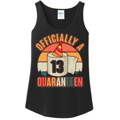 Officially A Quaranteen 13th Birthday Retro Ladies Essential Tank