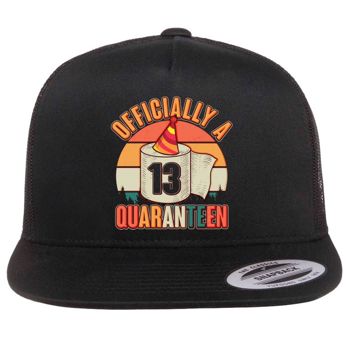 Officially A Quaranteen 13th Birthday Retro Flatbill Hat