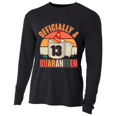 Officially A Quaranteen 13th Birthday Retro Cooling Performance Long Sleeve Crew