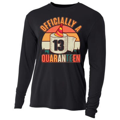 Officially A Quaranteen 13th Birthday Retro Cooling Performance Long Sleeve Crew