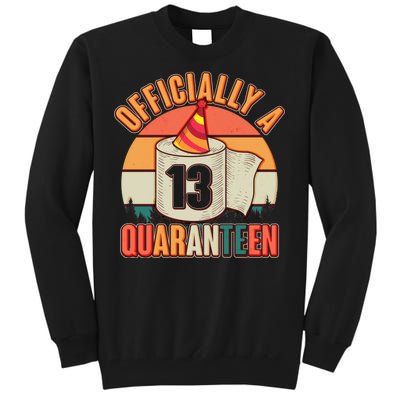 Officially A Quaranteen 13th Birthday Retro Tall Sweatshirt